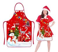 Grembiule Natalizio,Grembiuli da Cucina Natale,Grembiule Natalizio Divertente,Grembiule da Cucina,Grembiuli Rossi di Natale,Perfetto per i dolci natalizi, le feste in cucina e come regalo (Rosso)