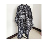 (Grembiule nero-B) Grembiule antistatico per parrucchiere Mantella per taglio capelli Mantella per parrucchiere