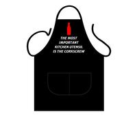 Grembiule Nero Cavatappi Uomo Gadget Scherzoso Chef Humor Umoristico Cucina