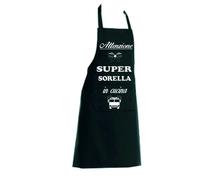 grembiule nero cucina donna scritta super sorella in cucina compleanno