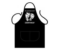 Grembiule Nero Donna Uomo Cocktail Cucina Gadget Scherzoso Chef Humor Umoristico