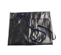 Grembiule nero in PVC morbido e confortevole per lavoro in aree impermeabili e attività di pulizia (L 110 x 65 cm)