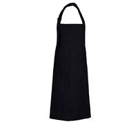 Grembiule nero per donna Grembiuli da cucina per ristorante per chef professionisti con tracolla regolabile e 2 tasche Grembiule da cuoco per uomo - Grembiuli in cotone