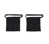 Grembiule parrucchiere con tasche, cintura regolabile in vita, grembiule salone per barbiere, 2 pezzi, mezza vita