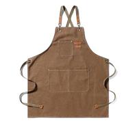 Grembiule Per Attrezzi Grembiule di saldatura in pelle Grembiule di calore resistente alla fiamma resistente alla fiamma for lavori for lavori pesanti con 6 tasche 42inch Lavoro Uomo