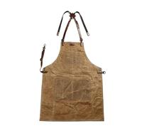 Grembiule Per Attrezzi Strumento Grembiule Grembiule Olio Tela di cera con grembiule in pelle Giardinazione Grembiuli Strumento Barbecue Barbiere Carpentiere Painter Riparatore dei vestiti Lavoro Uomo