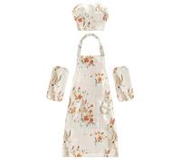 Grembiule per bambini con cappello da chef carino festa dei genitori carino coniglietto giardino cucina grembiuli per bambini con tasche per cucinare cuocere la pittura artigianato arte 3-12 anni