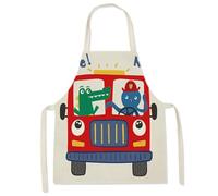 Grembiule per bambini, impermeabile, in lino, per cucina, pittura, artigianato, scuola, ragazzo o ragazza