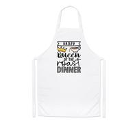 Grembiule Personalizzato Queen Of The Roast Dinner Chefs Bianco Gift Base
