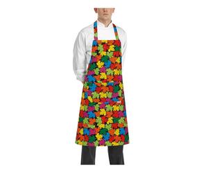 Grembiule Pettorina Bip Apron Foliage Multicolor in Cotone - Egochef - Bar