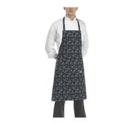 Grembiule Pettorina Bip Apron Skulls Grigio in Cotone - Egochef