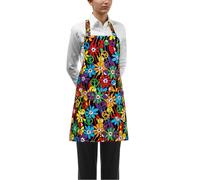 Grembiule Pettorina Short Peace and Love Multicolor in Cotone EgoChef | Divisa