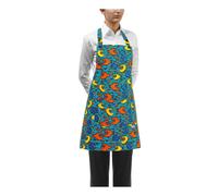Grembiule Pettorina Short Shark Celeste in Cotone - Egochef - Cameriere Bar