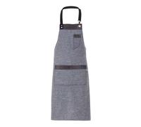 Grembiule Pettorina Tropez Grigio Chiaro Giblor's - Divisa Pasticceria Cameriere