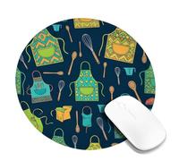 Grembiule piccolo tappetino per mouse, cucina colorato frusta cucchiaio nessuno blu navy rotondo gomma liscia estetica scrivania tappetino per il mouse decorazione per ufficio casa dormitorio laptop