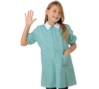 GREMBIULE Unisex Divisa Bambino Bimba Per Asilo Scuola Materna Quadrettini Verde