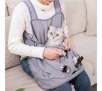 Grembiule Porta-Gatto Anti-Pelo Mani Libere per Casa