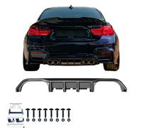 Grembiule posteriore diffusore compatibile con BMW M4 F82 dal 2014 al 2021 nero lucido