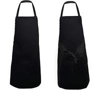 Grembiule Premium All in One Nero - 50% Cotone, Made in Spagna, Resistente ai liquidi, Regolabile con Grande Tasca - Eleganza e Comfort di Lusso per Cucina, Giardinaggio e Altro, Nero , Taglia unica