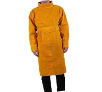 Grembiule professionale per saldatura, in pelle, resistente alle fiamme, resistente agli spruzzi, isolato dal calore, resistente al taglio, per saldatura