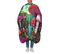 Grembiule professionale per taglio capelli, motivo: fungo psichedelico, mondo magico, arte luminosa, shampoo e taglio, mantellina per la casa per taglio e acconciatura dei capelli