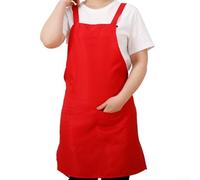 Grembiule protettivo da chef con tasche, adatto per varie attività di cucina e artigianato, realizzato con materiali sicuri (rosso)