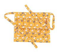 Grembiule Raccogli Uova Tasche, Cotone Giallo 48x40x0,5cm | Cucitura Resistente, Collo da Appendere, Raccolta Mani Libere, per Pollai e Cucina Rustica