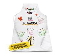 Grembiule Regalo Festa del Papà, Idee Regali Compleanno per la Cucina, Originale ed Utile dai Figli, Personalizzato con Illustrazione Papà Sei il Numero 1