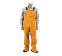 Grembiule Saldatore, Saldatura elettrica tute protettive contro ritardanti di incendio ad alta temperatura saldatura saldatura in pelle calda(Yellow)