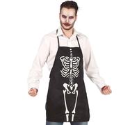 Grembiule Scheletro Halloween Party Accessorio Costume Fun Spooky Festive Adulto Ghost Hour Ghostly Design Culinary Adventure Scary, Colore: Nero