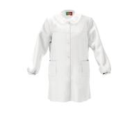 Mariano - Made in Italy Grembiule Scuola Bambina Asilo ed Elementari - Senza Ricamo, Pratico e Resistente, con Bottoni e Colletto Staccabile, Bianco, 90