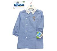Grembiule scuola bambino asilo materna quadretti celeste SIGGI vari modelli