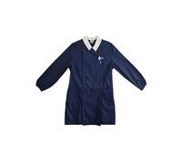 siggi GREMBIULE SCUOLA ELEMENTARE BAMBINA SENZA RICAMO IN COTONE CON BOTTONI O ZIP NEI COLORI BIANCO E BLUETTE - LINEA HAPPY SCHOOL