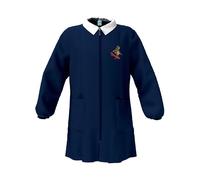 Grembiule scuola elementare da bambino con zip blu skateboard