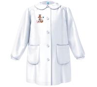 Grembiule Siggi Bianco Bimba Scuola materna nuove fantasie