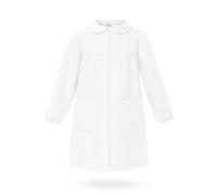 Grembiule siggi scuola femmina bianco zip senza ricamo