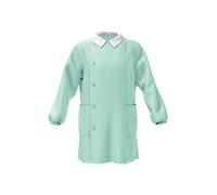 Grembiule Siggi scuola materna Bimbo Verde senza disegno 1961 abb. laterale