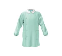 Grembiule Siggi scuola materna Bimbo Verde senza disegno 1961 abb. laterale