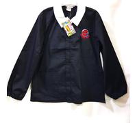 Grembiule Spiderman Scuola Nero con Zip 7-8 Anni Colletto Bianco tg. 75 128 cm M
