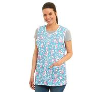 Grembiule Tabard da donna con design floreale, bottoni passanti, bordature, tasche anteriori, grembiuli Tabard eleganti per donne, grembiuli casual per donne da utilizzare in casa, cucina, ristoranti