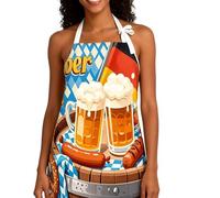 Grembiule tedesco - per feste Stampe del Festival della Birra | Costume da grembiule per festa tedesca - per uomini donne coppie Cosplay BBQ Cucinare Cuocere, 10, Consulte la descripción