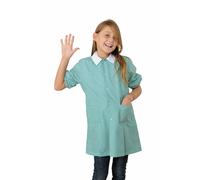 GREMBIULE Unisex Divisa Bambino Bimba Per Asilo Scuola Materna Quadrettini Verde