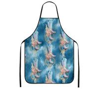 Grembiule vintage floreale per cucinare, stivali da cowboy blu con rose, grembiule da cucina per adulti, grembiule rustico western lavabile per barbecue, Blu, 24x31 Inch