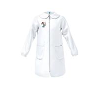 Grembiule zip bambina scuola elementare Siggi bianco Tennista