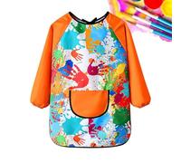 Grembiuli artistici per bambini, grembiuli da pittura per bambini Design a | lunga Grembiule da bambino dal design con flessibili per pittura, scrittura, cucina, artigianato