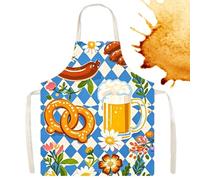 Grembiuli da cucina | Grembiule Oktoberfest - resistente alle macchie a scacchi traspirante regolabile cravatta in vita per pulizie pittore server, 03, Refer to description