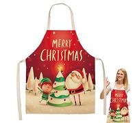 Grembiuli da forno natalizi, grembiule da Babbo Natale da uomo | Grembiule decorato natalizio - 25,5X20,8 pollici Grembiule decorato natalizio, Grembiule per le vacanze di Natale, Forniture da cucina