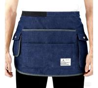 Grembiuli da giardinaggio - 24 - 130 cm grembiule multi tasca, grembiule leggero regolabile in vita, con tasche, per grigliare, cucina, barbecue, pittura, raccolta, arte del cortile, Blu, Refer to