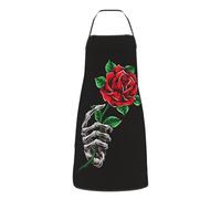 Grembiuli Industriali Teschio Con Rosel Senza Odore Grembiule Con 2 Tasche Apron Per Giardino Caffè Cucina
