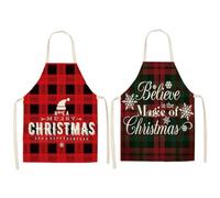 Grembiuli Natalizi da 2 pezzi per Donna e Uomo, Grembiule da Cucina Natalizio, Grembiule da Cucina, Grembiule per adulti per Feste di Natale